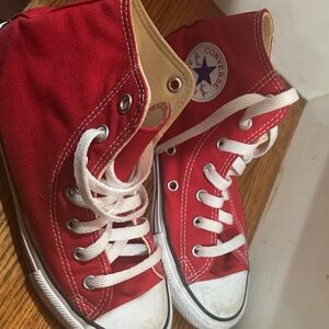 Converse Red Canvas High-Tops